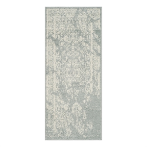 Safavieh Adirondack 2'-6&quot x 10'-0&quot Jute Power Loomed Rug in Slate/Ivory