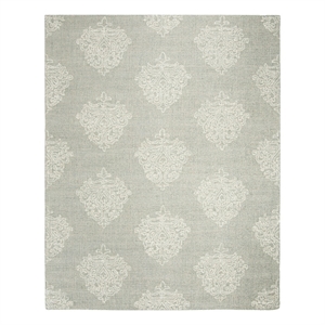 Safavieh Abstract 9'-0&quot x 12'-0&quot Wool Hand Tufted Rug in Aqua / Ivory