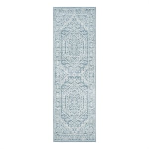 Safavieh Adirondack 2'-6&quot x 14'-0&quot Jute Power Loomed Rug in Slate/Ivory