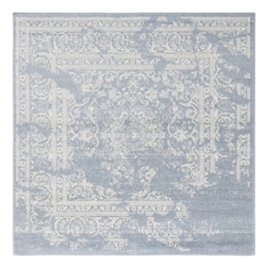 Safavieh Adirondack6'-0&quotx6'-0&quotJute and Polyester Power Loomed Rug in Slate/Ivory