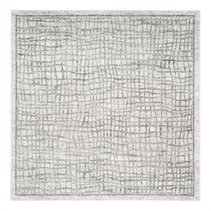 Safavieh Adirondack 4'-0&quot x 4'-0&quot Jute Power Loomed Rug in Silver/Ivory