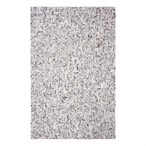 Safavieh Abstract 4'-0&quot x 6'-0&quot Wool Hand Tufted Rug in Gray / Beige