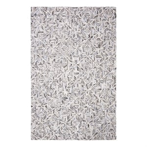 Safavieh Abstract 8'-0&quot x 10'-0&quot Wool Hand Tufted Rug in Gray / Beige