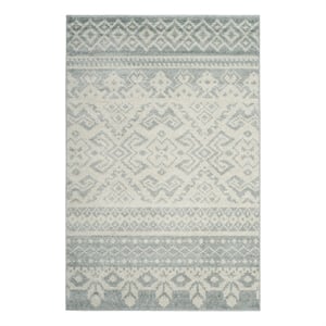 Safavieh Adirondack5'-1&quotx7'-6&quotJute and Polyester Power Loomed Rug in Slate/Ivory