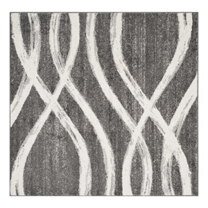 Safavieh Adirondack 8'-0&quot x 8'-0&quot Jute Power Loomed Rug in Charcoal/Ivory