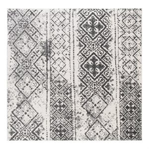 Safavieh Adirondack 6'-0&quot x 6'-0&quot Jute Power Loomed Rug in Silver/Black