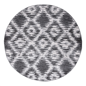 Safavieh Adirondack 4'-0&quot x 4'-0&quot Jute Power Loomed Rug in Charcoal/Ivory