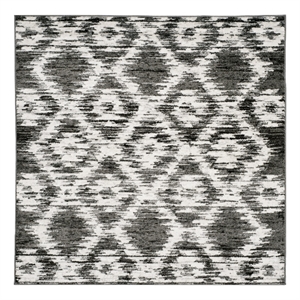 Safavieh Adirondack 4'-0&quot x 4'-0&quot Jute Power Loomed Rug in Charcoal/Ivory