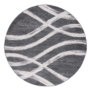 Safavieh Adirondack 4'-0&quot x 4'-0&quot Jute Power Loomed Rug in Charcoal/Ivory