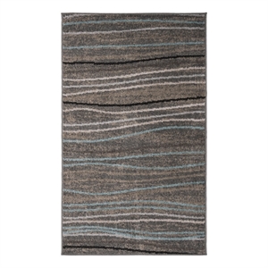 Safavieh Amsterdam 3'-0&quot x 5'-0&quot Power Loomed Rug in Silver / Beige