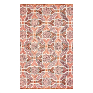 Safavieh Aspen 4'-0&quot x 6'-0&quot Wool Hand Tufted Rug in Pink / Orange