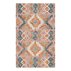 Safavieh Aspen 3'-0&quot x 5'-0&quot Wool Hand Tufted Rug in Orange / Fuscia