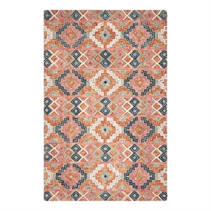 Safavieh Aspen 8'-0&quot x 10'-0&quot Wool Hand Tufted Rug in Orange / Fuscia