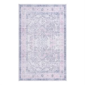 Safavieh Arizona 5'-0&quot x 8'-0&quot Polyester Power Loomed Rug in Pink / Beige