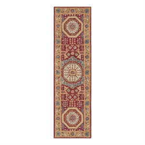 Safavieh Antiquity 2'-3&quot x 8'-0&quot Wool Hand Tufted Rug in Red / Orange