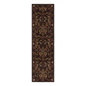 Safavieh Antiquity 2'-3&quot x 8'-0&quot Wool Hand Tufted Rug in Plum / Gold