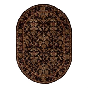 Safavieh Antiquity 4'-6&quot x 6'-6&quot Wool Hand Tufted Rug in Plum / Gold