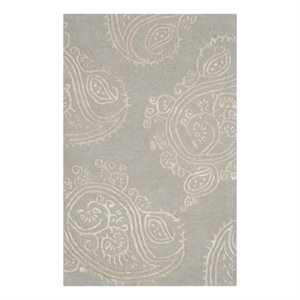 Safavieh Bella 2'-6&quot x 4'-0&quot Wool Hand Tufted Rug in Silver / Beige