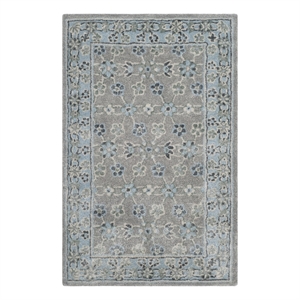 Safavieh Bella 2'-6&quot x 4'-0&quotWool and Cotton Hand Tufted Rug in Silver/Light Blue