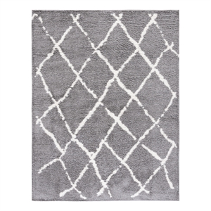 Safavieh Berber Shag 8'-0&quot x 10'-0&quot Jute Power Loomed Rug in Light Gray / Cream