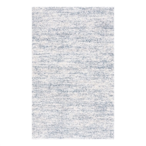 Safavieh Berber Shag 3'-0&quot x 5'-0&quotPolyester Power Loomed Rug in Ivory/ Aqua