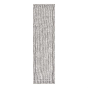 Safavieh Beach House 2'-2&quot x 10'-0&quot Polyester Power Loomed Rug in Gray /Charcoal
