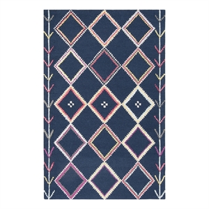 Safavieh Bellagio 4'-0&quot x 6'-0&quot Wool Hand Tufted Rug in Navy / Multi-Color
