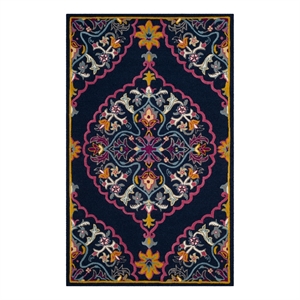 Safavieh Bellagio 4'-0&quot x 6'-0&quot Wool Hand Tufted Rug in Navy / Multi-Color