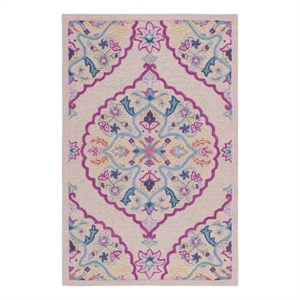 Safavieh Bellagio 4'-0&quot x 6'-0&quot Wool Hand Tufted Rug in Pink / Multi-Color