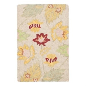 Safavieh Blossom 2'-0&quot x 3'-0&quot Wool Hand Hooked Rug in Ivory / Multi-Color