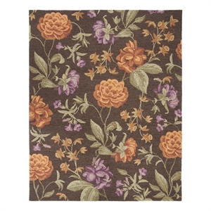 Safavieh Blossom 8'-0&quot x 10'-0&quot Wool Hand Hooked Rug in Brown / Multi-Color