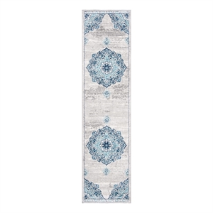 Safavieh Brentwood 2'-0&quot x 6'-0&quot Jute Power Loomed Rug in Navy / Light Gray