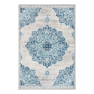 Safavieh Brentwood 3'-0&quot x 5'-0&quot Jute Power Loomed Rug in Navy / Light Gray