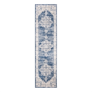 Safavieh Brentwood 2'-0&quot x 6'-0&quot Jute Power Loomed Rug in Ivory / Navy
