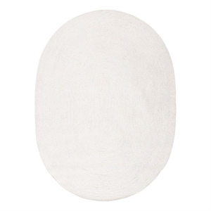 Safavieh Braided 6'-0&quot x 9'-0&quot Wool and Cotton Hand Woven Rug in Ivory