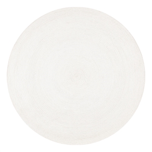 Safavieh Braided 6'-0&quot x 6'-0&quot Wool and Cotton Hand Woven Rug in Ivory