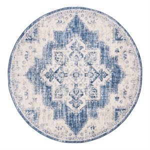 Safavieh Brentwood 6'-7&quot x 6'-7&quot Jute Power Loomed Rug in Ivory / Navy