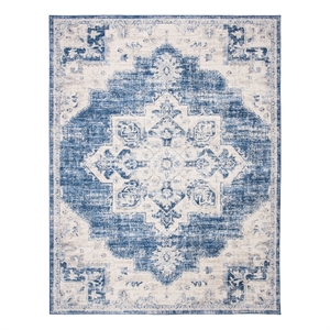 Safavieh Brentwood 8'-0&quot x 10'-0&quot Jute Power Loomed Rug in Ivory / Navy