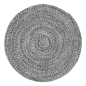 Safavieh Braided 3'-0&quot x 3'-0&quot Cotton Hand Woven Rug in Ivory / Black