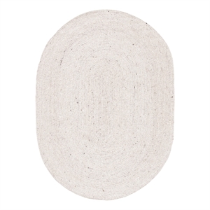 Safavieh Braided 4'-0&quot x 6'-0&quot Wool and Cotton Hand Woven Rug in Beige
