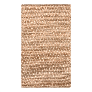 Safavieh Bohemian 3'-0&quot x 5'-0&quot Jute and Cotton Hand Woven Rug in Natural /Ivory