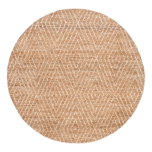 Safavieh Bohemian 6'-0&quot x 6'-0&quot Jute and Cotton Hand Woven Rug in Natural /Ivory
