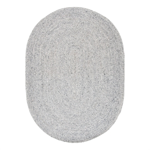 Safavieh Braided 4'-0&quot x 6'-0&quot Wool and Cotton Hand Woven Rug in Gray