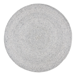 Safavieh Braided 5'-0&quot x 5'-0&quot Wool and Cotton Hand Woven Rug in Gray
