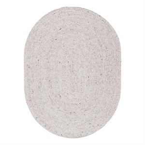 Safavieh Braided 4'-0&quot x 6'-0&quot Wool and Cotton Hand Woven Rug in Light Gray