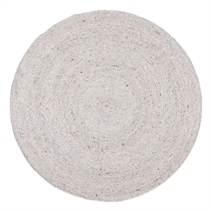 Safavieh Braided 6'-0&quot x 6'-0&quot Wool and Cotton Hand Woven Rug in Light Gray