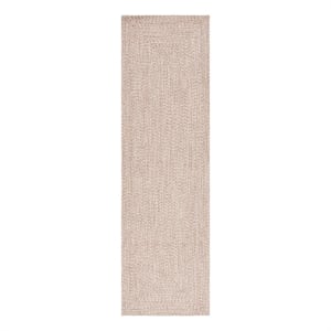 Safavieh Braided 2'-3&quot x 14'-0&quot Hand Woven Rug in Natural