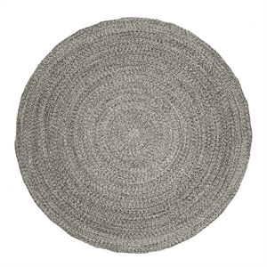 Safavieh Braided 6'-0&quot x 6'-0&quot Cotton Hand Woven Rug in Ivory / Gray