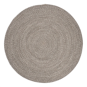 Safavieh Braided 4'-0&quot x 4'-0&quot Cotton Hand Woven Rug in Ivory / Beige
