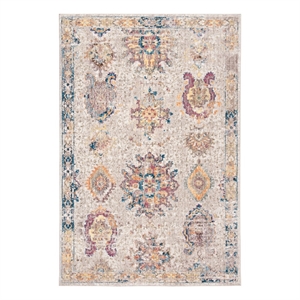 Safavieh Bristol 4'-0&quot x 6'-0&quot Polyester Power Loomed Rug in Light Gray / Blue